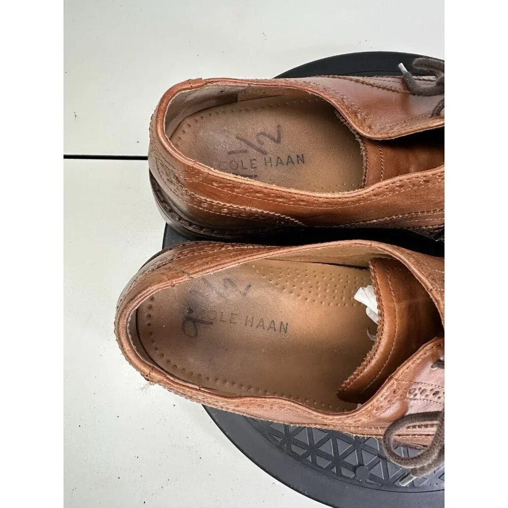 Cole Haan Wingtip Lace Up Oxford British Tan Brown C23470 Men’s Size 9.5 M